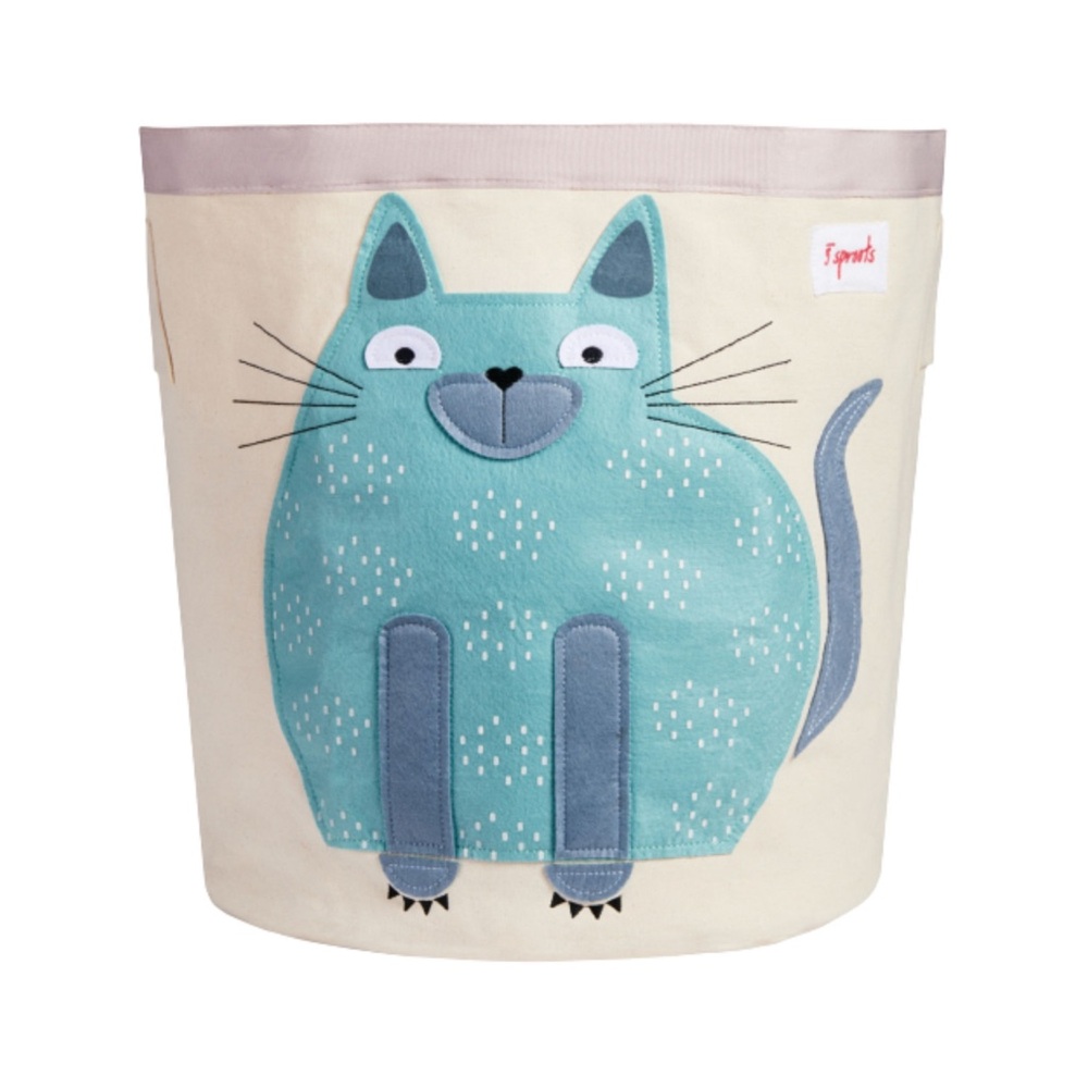 3 Sprouts Canvas Storage Bin - Cat